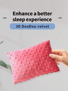 1pc Plush Fabric Teething Blanket, Baby Drool Bib, Infant Pillow For Sleeping & Chewing - Multicolor - View 1