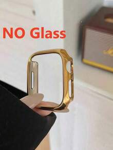 Hard Material Electroplated Gold Hollow Frame Compatible With Apple Watch Case 38MM 40MM 41mm 42MM 44MM 45MM 46MM 49mm , Protective Case For Watch Enthusiasts Replacement Watch Case Smart Watch Smartwatch Protection Cover Watch Case NO Glass Compatible With Apple Watch Ultra 11 10 SE 9/8/7/6/5/4/3/2/1 - Hollow Out - View 3