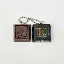 1pc 2026 New Realistic Replica Japanese Tirol Chocolate, Gift For Birthday, Party, Holiday, Christmas, Halloween, Valentine's Day, Gamer, Keychain, Bag Charm, Collectible (Chain Color Random) - Multicolor - View 14