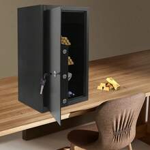 60L Safe Box Home Money Safe With 2 Safety Keys Lock & Built-In Cabinet Box - Box W/ 2 Keys - View 10