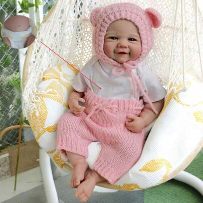 NPK 19inch Vivienne Full Body Soft Vinyl Reborn Doll Hand-Detailed Painting With Visible Veins Lifelike 3D Skin Tone Girls