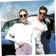 4 pares de mangas de brazo refrescantes para UV, transpirables, sin dedos, para actividades al aire libre, diseño cómodo en negro, blanco y gris para hombres y mujeres - 1 - Ver 4