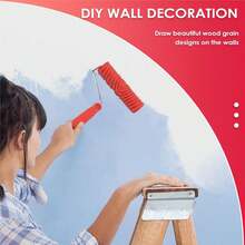 7 Inches Paint Roller DIY Wall Decoration Tool 7 Inches For Textured Wood-Grain Design - A - View 5
