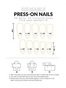 Sanrio 用这套30片装的假指甲来改变你的指甲吧！这款假指甲采用长杏仁形设计，融合了复古暗黑哥特风、前卫朋克风、Y2K甜美酷炫风以及现代休闲极简主义风格。 - 黑與白 - 查看 9
