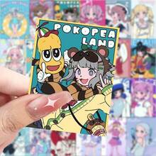 63张/套 可爱动漫女孩贴纸，甜美可爱女孩装饰贴纸，彩色女孩贴纸，动漫装饰贴纸，行李箱和手机壳装饰贴纸 - 彩色 - 查看 7