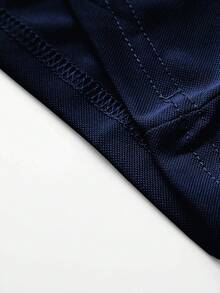 GRDR 男士休闲纯色短袖 Polo 衫（夏季款） - 藏蓝色 - 查看 6