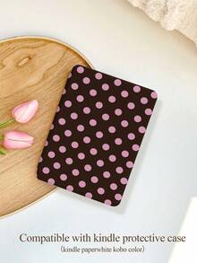 1 chiếc ốp bảo vệ màu cà phê đậm, thiết kế chấm bi hồng, phù hợp cho Kindle thế hệ thứ 10, Kindle thế hệ thứ 11, Kindle Paperwhite 5, máy đọc sách điện tử có chức năng tự động bật/tắt màn hình, nhẹ và tiện lợi, vừa khít để bảo vệ thiết bị đọc sách của bạn, món quà lãng mạn. - Nhiều màu - Xem 2