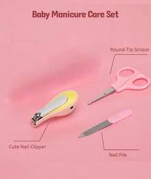 Baby Grooming & Healthcare Kit,  8-In-1 Infant Care Set With Hair Brush, Comb, Nail Clipper &  Aspirator - Newborn To Toddler Essentials For Boys & Girls - Hồng - Xem 7