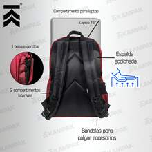 Mochila Tactica KAMPAK MS103 Deportiva Ligera Multiusos con Variedad de Colores - Rojo - Ver 6