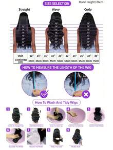 200% Density Lace Frontal Wigs Pre Plucked 13X4 HD Transparent Straight Lace Front Hand Weaves Wigs 200% Density Natural Black Wig Blended Human Hair Lace Frontal Wigs Bob Wig For Women With Baby Hair - Natural & Black - View 12