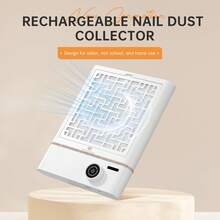 Nail Dust Collector, Bling Diamond Cordless Rechargeable 5000RPM Vacuum Nail Tech Fan Extractor, 12000mAh Professional Nail Duster Suction, Low Noise, Salon&Home - 美規A型插(110-127V) - 查看 12