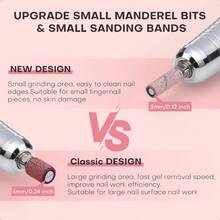 60pcs Small Sanding Bands Nail Drill Bits With 3 .1mm Mandrel 240 180 Fine Grit Nail File For Acrylic Nails Gel Manicures Pedicures Salon Zebra Pink 240 Grit Professional Nail Art Tools - Multicolor - View 6