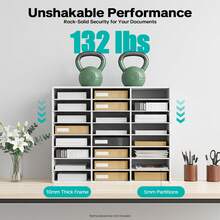 Briefsortierer, Organizer für Arbeitsplatten, Schülerbriefkasten für Klassenzimmer, Schreibtisch-Rechnungsablage für Büro, Zuhause, Schule, Schreibtisch-Aktenhalter, Briefsortierer - Weiss - Übersicht 10