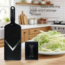 Efficient Multi-Purpose Vegetable Shredder & Cabbage Grater - Durable Plastic Kitchen Tool With Sharp Blades For Salads, Coleslaw, Stir-Fries - Easy To Use, Clean & Store - Ideal Gift For Home Cooks, Cabbage Shredder, Ergonomic Design, Sturdy Construction - Black - View 10