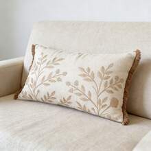 1pc Bohemian Style Spring/Summer Striped Throw Pillow Cover - With Texture And Plush Decor, Suitable For Sofa, Bedroom | Polyester Fiber Decor, Size 18x18 Inches And 12x20 Inches (Inner Pillow Not Included) - Beige - View 17