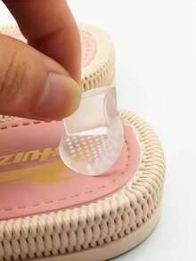 QKC 1 Pair Silicone Shoe Insoles, Protect Toes, Anti-Slip Flip Flops/Sandals Forefoot Pad, Gel Massage Anti-Slip Summer Half Size Insoles - Transparent - View 5