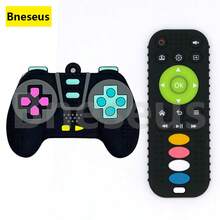 Bneseus 1 Set Game Controller Or Remote Control Shaped Baby Teething Toy, Newborn Chewing Teether, Silicone Material Toy, Suitable For 6-24 Months Boys And Girls Ramadan And Eid Gifts - Teether 2-pack - View 1