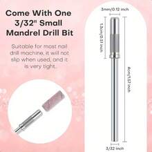 60pcs Small Sanding Bands Nail Drill Bits With 3 .1mm Mandrel 240 180 Fine Grit Nail File For Acrylic Nails Gel Manicures Pedicures Salon Zebra Pink 240 Grit Professional Nail Art Tools - Multicolor - View 9