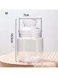 3pcs Transparent Plastic Cookie Jars & Glass Candy Jars - Multicolor - View 8