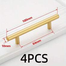 Gold Stainless Steel Kitchen Cabinet Door Handle, Furniture Drawer Pull Hardware, T-Shape Handle - Multicolor - View 17