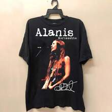 Vtg Live In Tour Cotton Black T Shirt All Size TU085 - Black - View 6