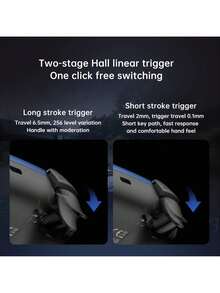 GAMESIR Controlador de juego T4n Pro: tecnología de efecto Hall para un control preciso, batería de gran capacidad para un rendimiento duradero, tira de iluminación RGB, disparadores lineales de efecto Hall, giroscopio de seis ejes, conectividad tri-modo, frecuencia de sondeo inalámbrica de 1000 Hz, Elite White (base de carga no incluida). - Élite blanca - Ver 5
