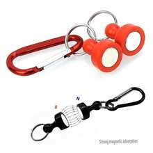 1 Stück magnetisches einziehbares Lanyard mit hochelastischer Feder, geeignet für Angelzangen und Lippengriff - Verschiedenfarbig - Übersicht 2