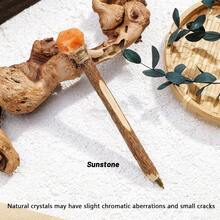 1PC Natural Crystal Rough Stone Magic Pencil DIY Creative Gift For Children Students Energy Crystal Healing Stick Halloween Gift Meditation Mother's D - Wooden Stick Pen - View 14