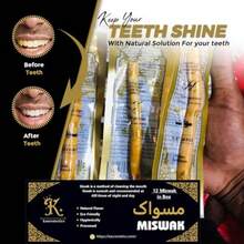 Miswak Sticks para dientes (paquete de 12) – Cepillo de dientes orgánico 100% natural, palos Sewak para blanquear los dientes y - como en la foto - Ver 9