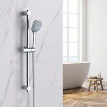 1X Shower Bar Showerhead Base Set, Five Function Showerhead, Wall Mounted Installation - A - View 5