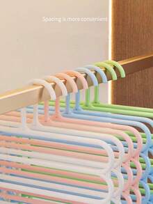 1pcs Home Use 5-Layer Plastic Hanging Clothes Hanger, Suitable For Sorting And Storing Long Clothes Such As Pants, Scarves And Ties Decorations Decor Festival Decor Room Decor Home Decor Decor Bedroom Decor Dress Pants Shoes Jeans Boots Skirtbedroom,Organizer,Organiser,Home Storage,White T Shirt Women,Black Pants Women,Ladies Winter Clothes,Dress,Winter Clothes For Ladies,Elegant Woman Dresses,White Shirt For Ladies,Long Sleeve,White Jumpsuit For Women,Spring Dresses For Women,Spring Outfits For Women,Spring,Spring Clothes,Minimalist,Summer Tops - 彩色 - 查看 5