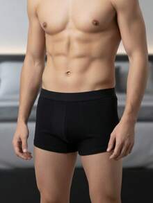 5-Pack Men's Premium Cotton Boxer Briefs – Comfort And Perfect Fit - Negro - Ver 4