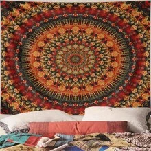 1 Peça Tapeçaria de Mandala Boêmia, Decoração de Parede Floral Geométrica, Decoração Versátil para Dormitório, Praia, Quarto - Poliéster, Sem Bateria Necessária, Uso Interno, Decoração de Parede do Quarto | Estilo Boêmio | Textura, Toalha de Praia - Mandala - Visão 3