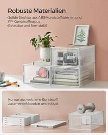 12-Grid Combination Transparent Shoe Boxes Stackable Dustproof Shoe Box Storage Compartment - 無色 - 查看 4