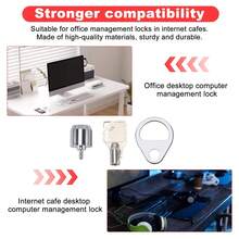 Desktop Computer Lock Computer Case Lock Anti-Theft Lock For Internet Cafe Office Management Lock - A - View 6