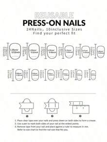 24pcs Short Oval Polka Dot Nails Sign French Acrylic Press On Nails Short Perfect F False Nail Set, Inclu1pccs Jelly Glue An1pccs Nail File, Polka Dot Nails Short Make  Fingertips Shine And Beautiful,Very Suable For Parties, Dancing And Daily Use SIGS - 彩色 - 查看 6