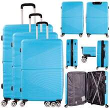 Expandable Hard Shell Suitcase 360 Wheels Combination Lock Lightweight Durable 3 Sizes 2 Designs - Grey - View 6