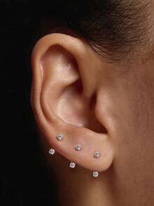 18K镀金925纯银优雅奢华独特水滴形锆石耳环，女士日常佩戴 - Zircon Earrings - 查看 4