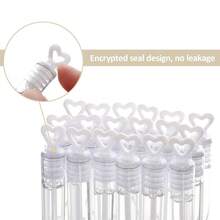 24/48/60pcs White Heart Shaped Bubble Wands Bulk Pack, Suitable For Wedding Party, Mini Heart Bubble Sticks, Bridal, Anniversary, Graduation, Birthday Supplies (Empty Bottle, No Bubble Liquid) - Multicolor - View 5