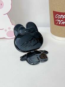 1个可爱电镀兔子化妆镜，3D手机支架，可折叠旋转桌面支架，小巧设计 - 彩色 - 查看 10