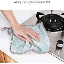 Multi-Functional Kitchen Cleaning Cloth, Super Absorbent Dish Cloth, Lint-Free & Reusable Kitchen Wipe, Kitchen Cleaning Towel, Oil-Resistant Dish Towel, Bowl Wipe, Cleaning Rag, Pineapple Grid Cloth - 4 Pieces In Pink, Green, Off-white, and Khaki (4pcs) - View 11