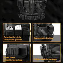 Tactical Vest & Harness - Black - View 3