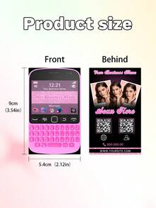 Customized Business Cards, 200/500/1000 Pcs, Personalized With Photos & Text, Professional Work Cards, Suitable For Online Marketing & College Style, Beauty Salon, Barbershop & Nail Salon Cards, Exclusive VIP Card, Double-Sided Printing - Multicolor - View 6