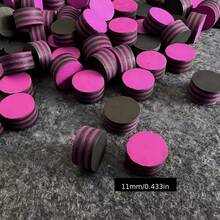 4pcs 11mm Multi-Layer Billiard Cue Tips, Professional Snooker And American Pool Cue Tips, Durable And Perfect Fit. Billiard Equipment. 4pcs 11mm Billiard Leather Tips - Purple + Green + Rainbow + Brown - View 7