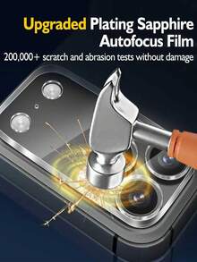 2片装摄像头镜头钢化玻璃屏幕保护膜,兼容 17/Air/17 Pro/17 Pro Max,防刮花,高清,全屏覆盖,也兼容 16 Pro Max/15 Pro Max/14 Pro Max/13/12/11 Pro Max - 無色 - 查看 5