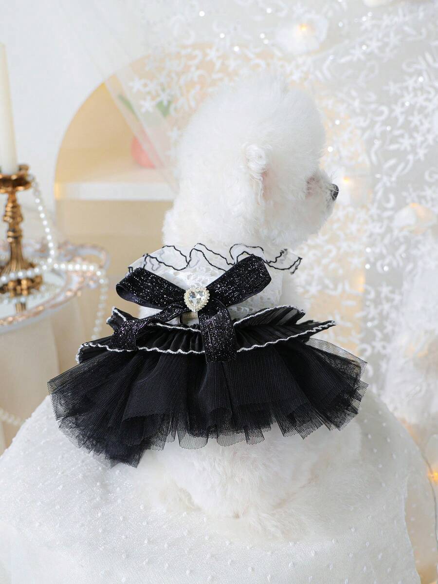 PETCIRCLE 1 bộ quần áo thú cưng, trang phục cho chó/mèo, quần áo thường ngày dễ thương lãng mạn cho chó nhỏ/chó con, chó poodle, chó gấu bông, bộ váy cưới 19 - Nhiều màu - Xem 1