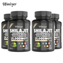 Himiyer Shilajit Supplement - Sports Nutrition Testosterone Booster - Strength, Vitality & Energy Capsules - Improves Energy, Endurance, And Brain Function - With Ashwagandha, Ginger, Shilajit, Rhodiola, And Ginseng - Thực phẩm chức năng từ thảo dược - Xem 9