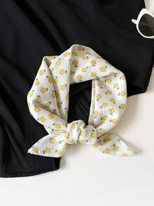 1件装女士小围巾/手帕/头巾，欧美风格百搭腰果花印花亚麻围巾/领巾/头巾，夏季沙滩连衣裙 - 彩色 - 查看 9