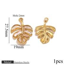 1件不锈钢贝壳、海星、树叶吊坠，海洋沙滩主题饰品，家居手工DIY项链、耳环、手链首饰制作材料 - 吊墜 - 查看 11