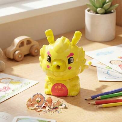 Macaron, Kakalong, Little Dragon Shaped Pencil Sharpener, Creative Funny Stationery, Student Supplies, Back To School, Party Favors